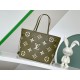 LOUIS VUITTON Neverfull MM Tote Bag Black/Beige