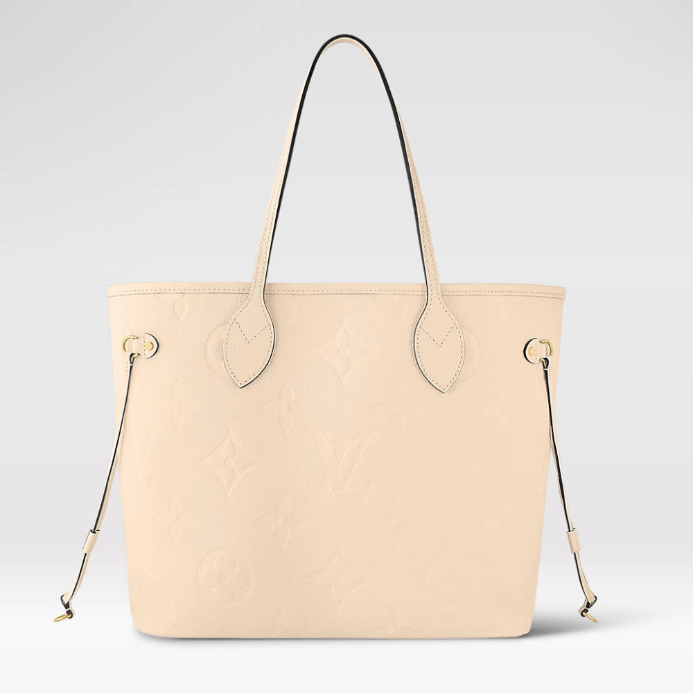 LOUIS VUITTON Neverfull MM Tote Bag Crème Beige