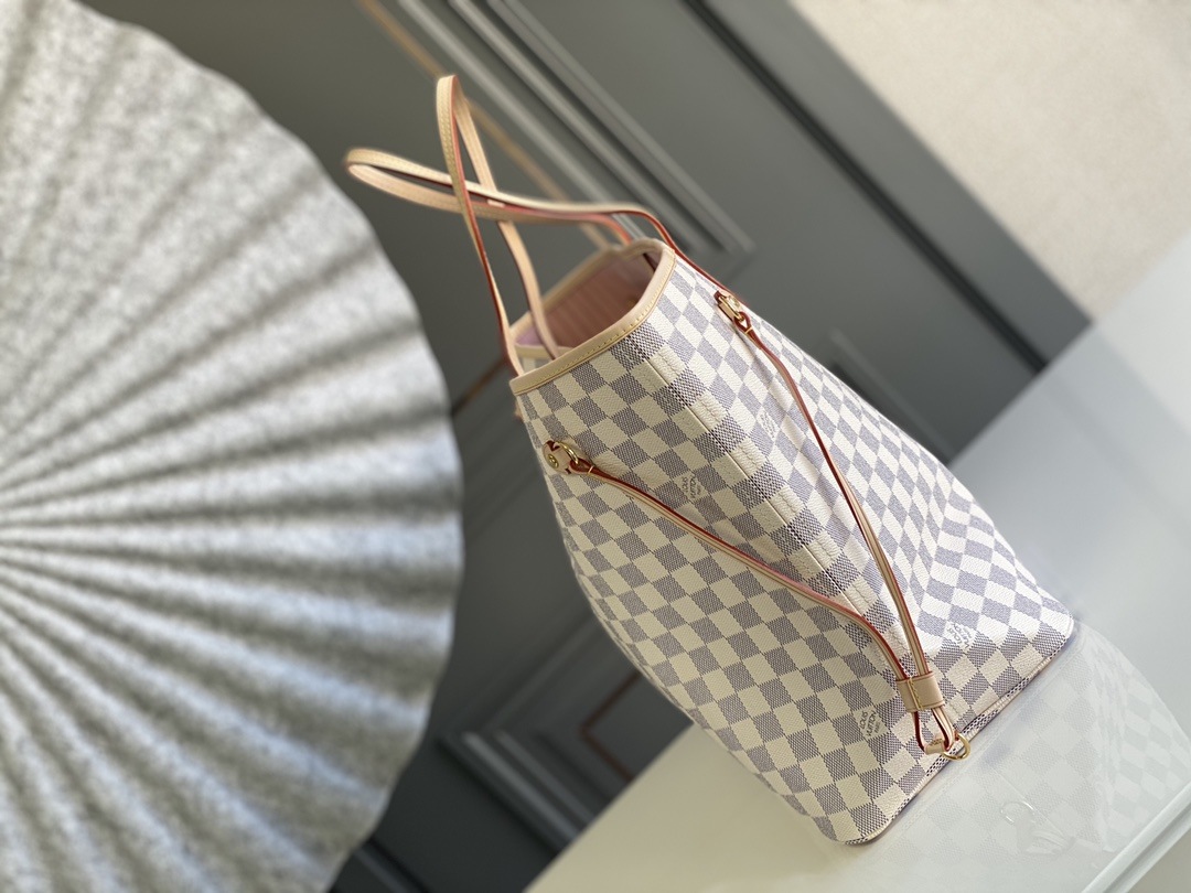 LOUIS VUITTON Neverfull GM Tote Bag Damier Azur coated canvas