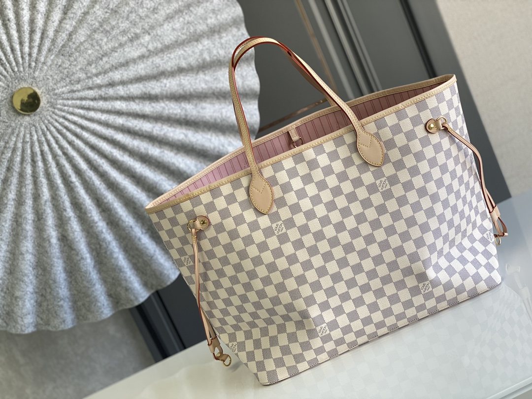 LOUIS VUITTON Neverfull GM Tote Bag Damier Azur coated canvas