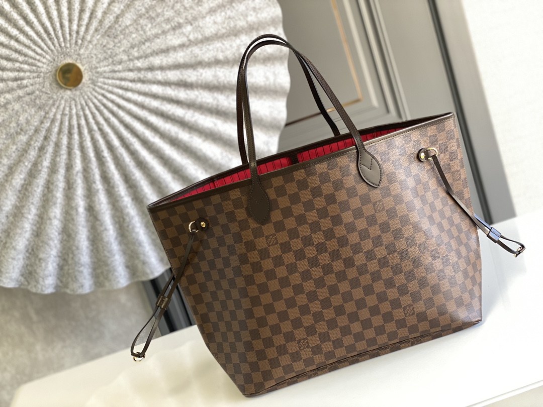 LOUIS VUITTON Neverfull GM Tote Bag Damier Ebene coated canvas