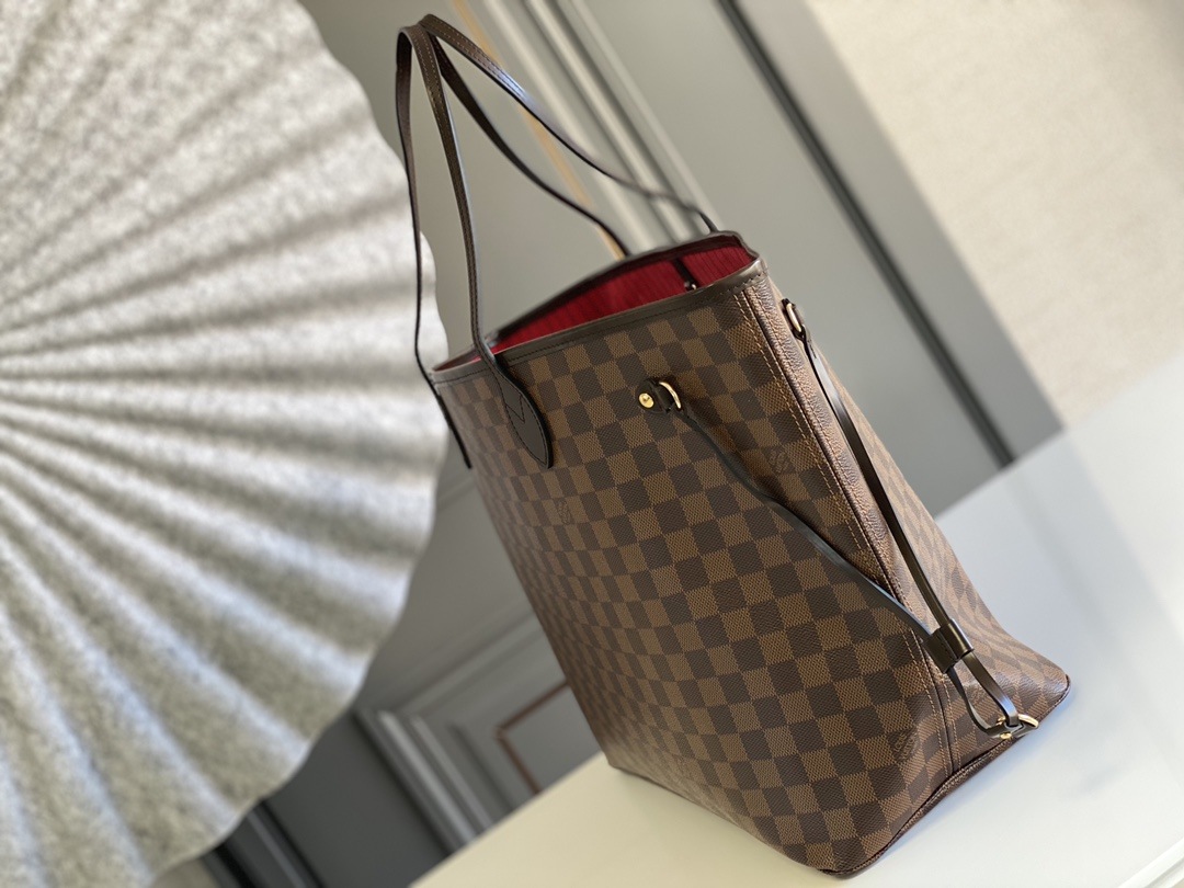 LOUIS VUITTON Neverfull GM Tote Bag Damier Ebene coated canvas