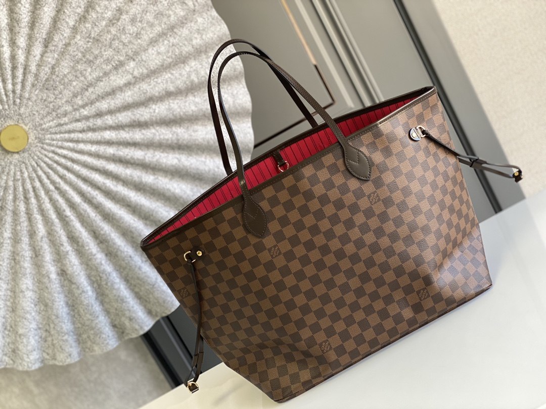 LOUIS VUITTON Neverfull GM Tote Bag Damier Ebene coated canvas