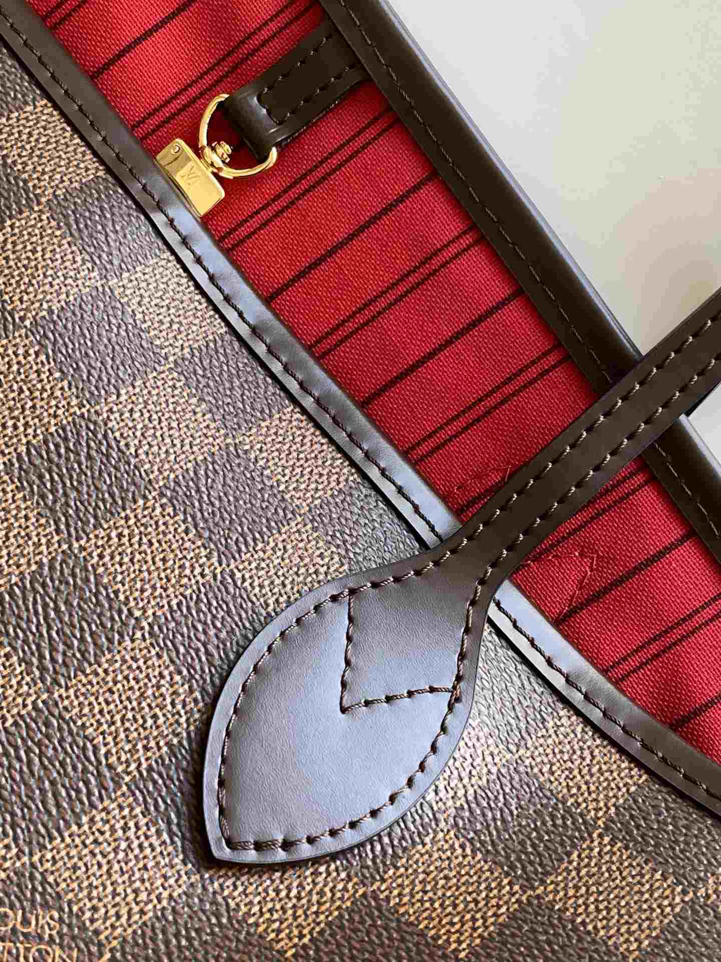 LOUIS VUITTON Neverfull GM Tote Bag Damier Ebene coated canvas