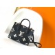 LOUIS VUITTON OnTheGo PM Tote Bag Black/Beige