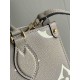 LOUIS VUITTON OnTheGo PM Tote Bag Tourterelle Beige/Cream