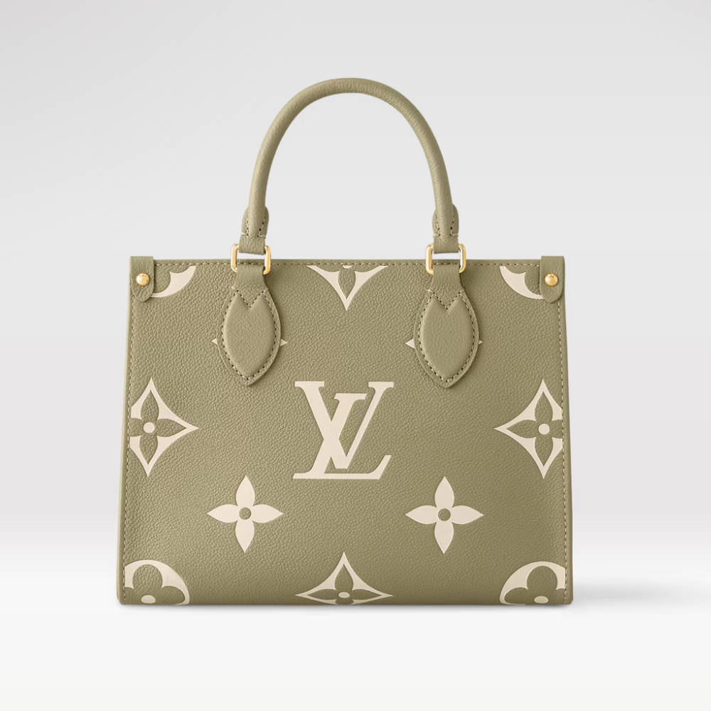 LOUIS VUITTON OnTheGo PM Tote Bag Light Khaki/Cream