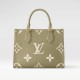 LOUIS VUITTON OnTheGo PM Tote Bag Light Khaki/Cream