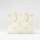 LOUIS VUITTON OnTheGo PM Tote Bag Latte/Candy Blue