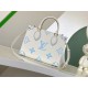 LOUIS VUITTON OnTheGo PM Tote Bag Latte/Candy Blue