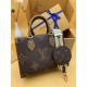 LOUIS VUITTON OnTheGo PM Tote Bag Monogram and Monogram Reverse coated canvas