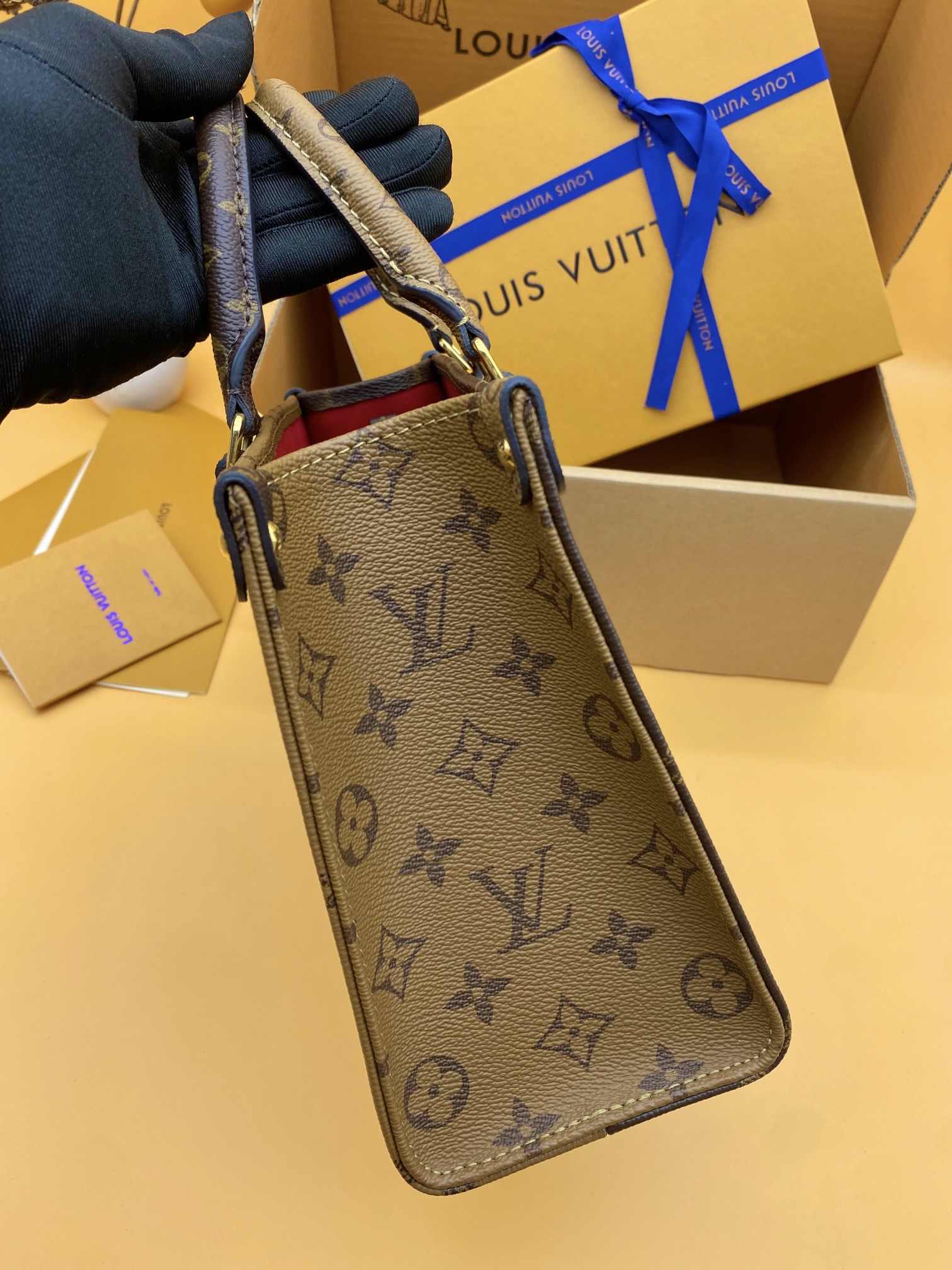 LOUIS VUITTON OnTheGo PM Tote Bag Monogram and Monogram Reverse coated canvas