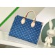 LOUIS VUITTON OnTheGo MM Tote Bag Denim Blue