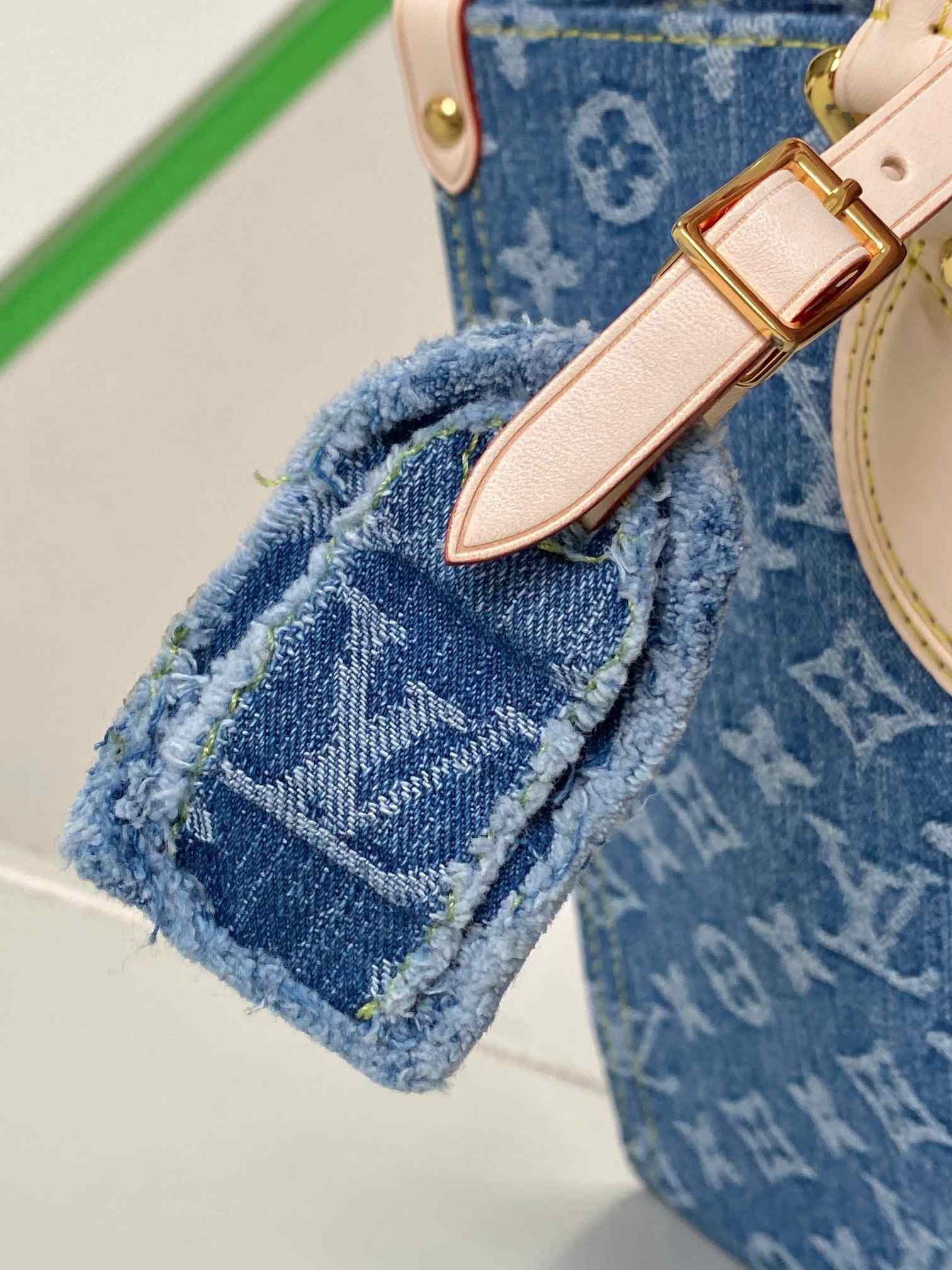 LOUIS VUITTON OnTheGo MM Tote Bag Denim Blue