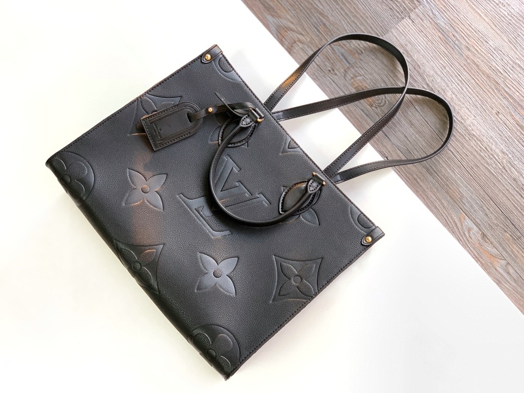 LOUIS VUITTON OnTheGo MM Tote Bag Black