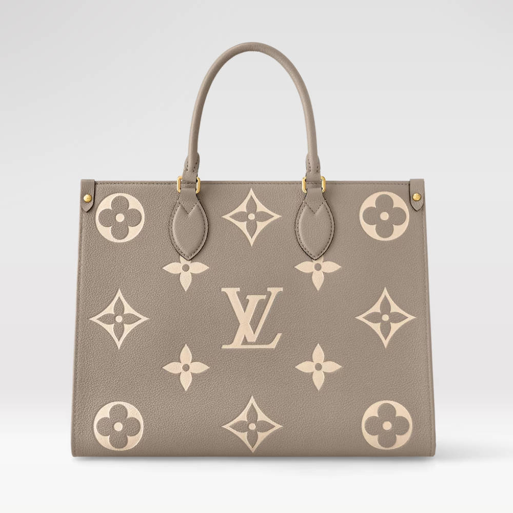 LOUIS VUITTON OnTheGo MM Tote Bag Dove Grey/Cream