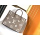 LOUIS VUITTON OnTheGo MM Tote Bag Dove Grey/Cream