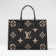 LOUIS VUITTON OnTheGo MM Tote Bag Black/Cream