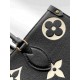 LOUIS VUITTON OnTheGo MM Tote Bag Black/Cream