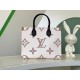 LOUIS VUITTON OnTheGo MM Tote Bag Monogram Dune coated canvas