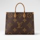 LOUIS VUITTON OnTheGo GM Tote Bag Monogram and Monogram Reverse coated canvas trim