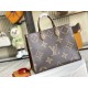 LOUIS VUITTON OnTheGo GM Tote Bag Monogram and Monogram Reverse coated canvas trim