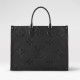 LOUIS VUITTON OnTheGo GM Tote Bag Black/Beige