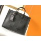 LOUIS VUITTON OnTheGo GM Tote Bag Black/Beige