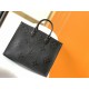 LOUIS VUITTON OnTheGo GM Tote Bag Black/Beige