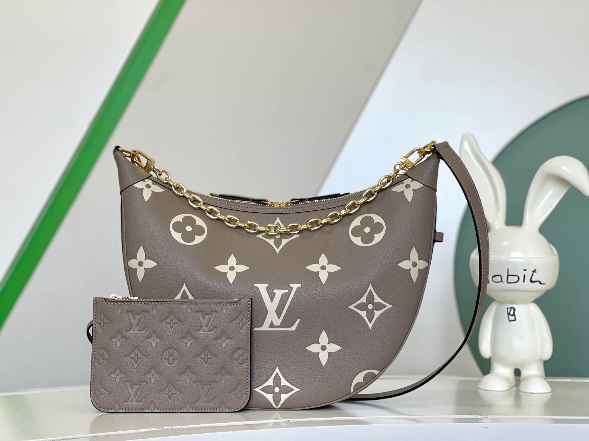 LOUIS VUITTON Loop Hobo Bag  Dove Grey/Cream