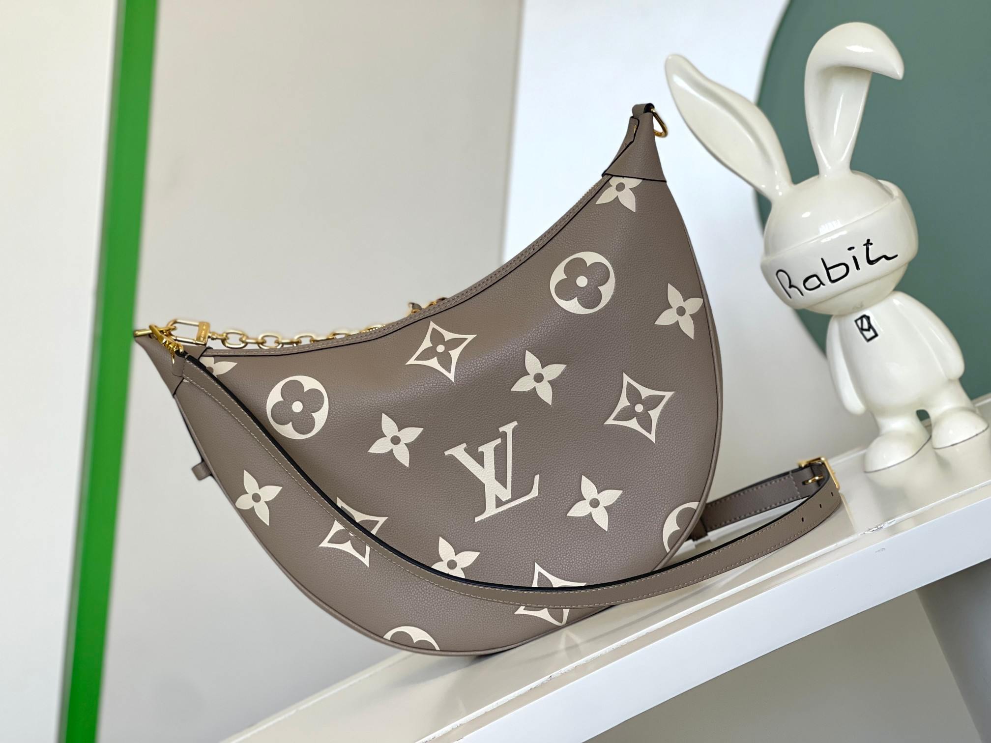 LOUIS VUITTON Loop Hobo Bag  Dove Grey/Cream