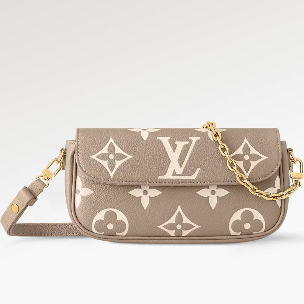 LOUIS VUITTON  Ivy Wallet on Chain Bag Tourterelle Grey/Cream