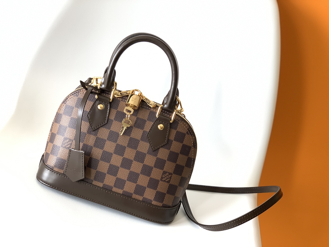 LOUIS VUITTON Alma BB Damier Ebene coated canvas