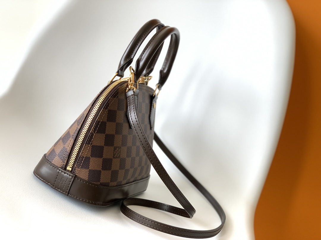 LOUIS VUITTON Alma BB Damier Ebene coated canvas