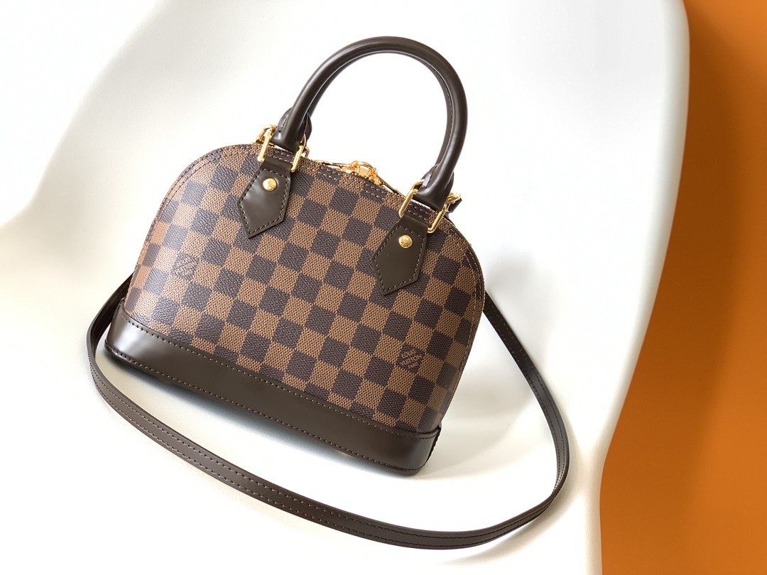 LOUIS VUITTON Alma BB Damier Ebene coated canvas