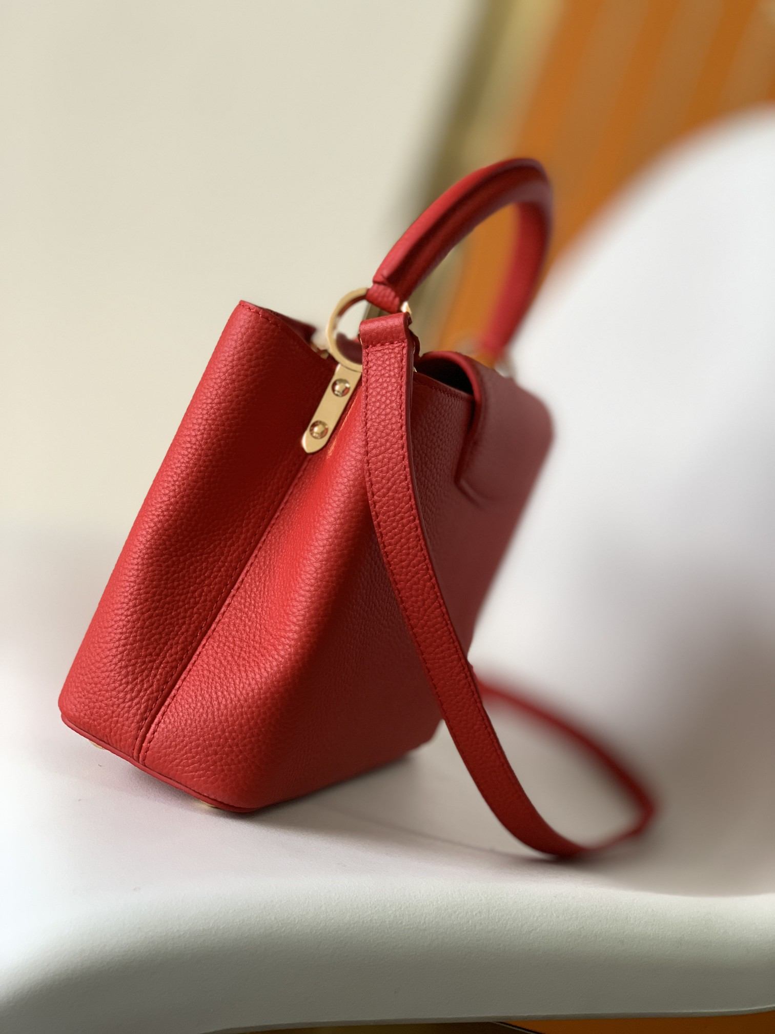 LOUIS VUITTON Capucines BB Scarlet Red 