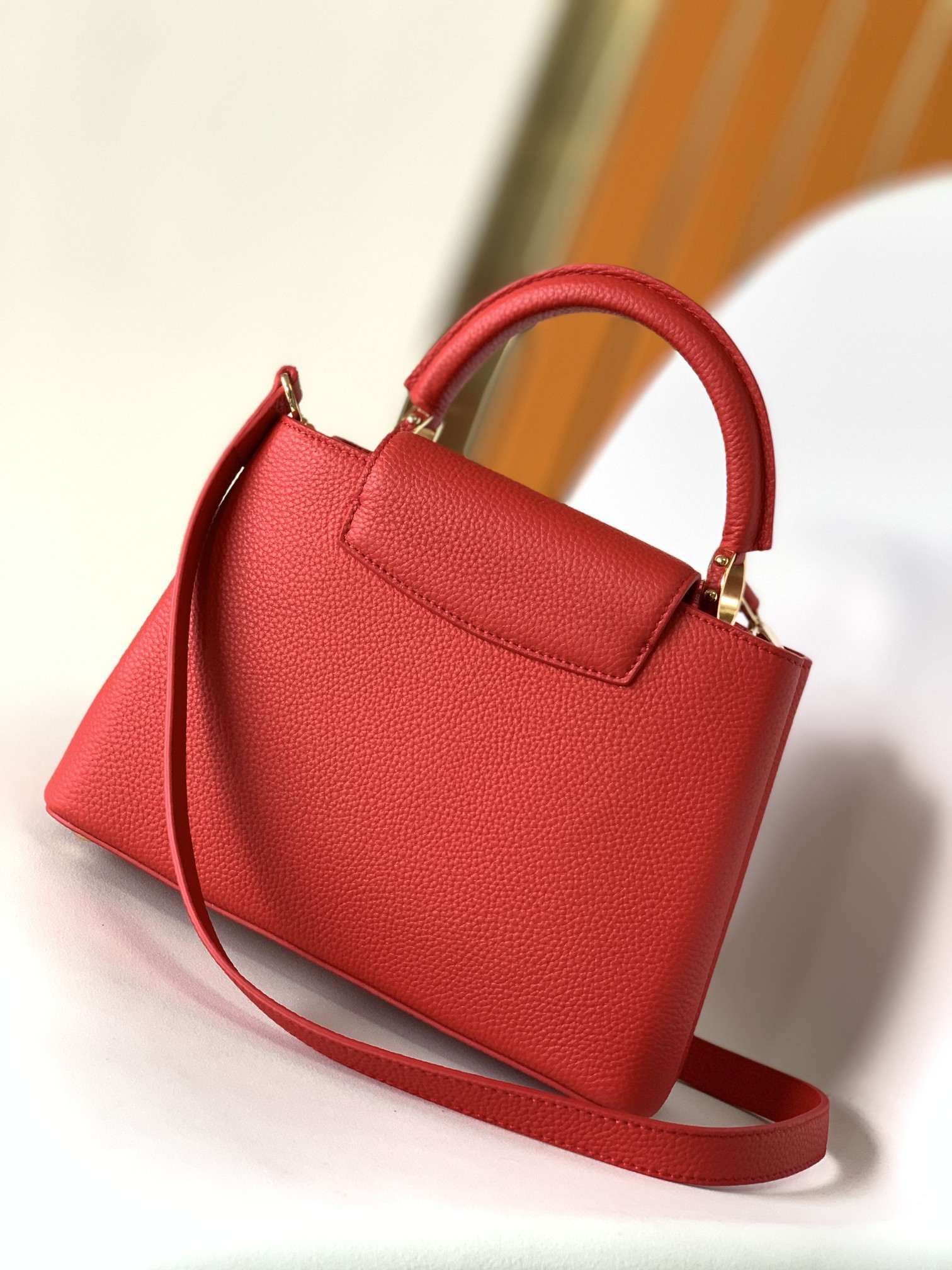 LOUIS VUITTON Capucines BB Scarlet Red 