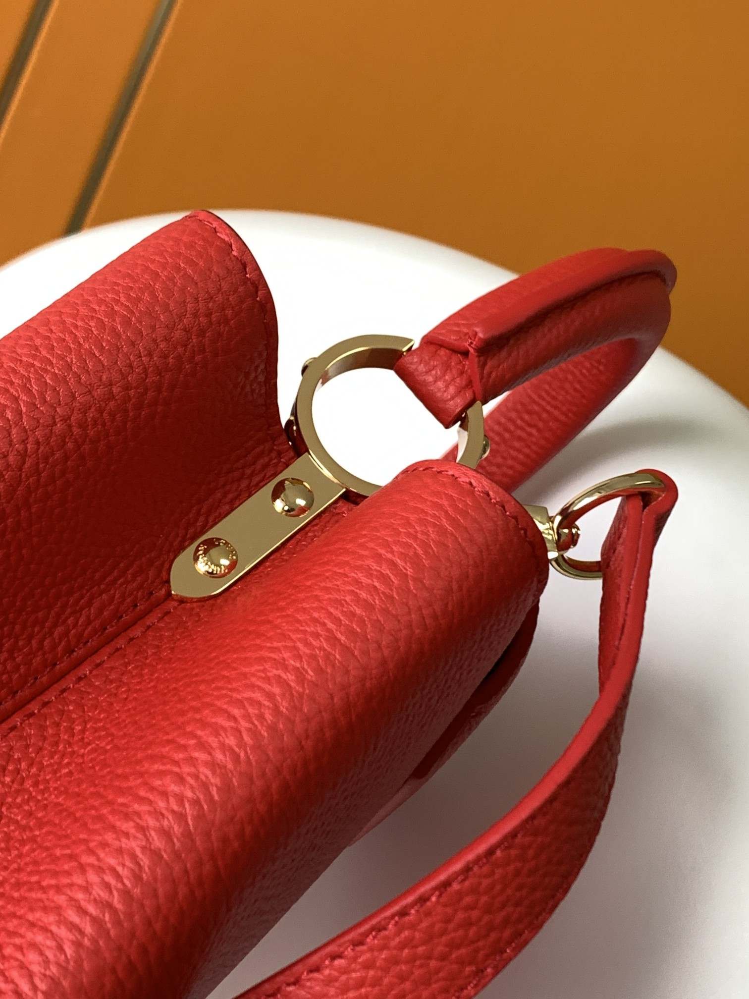 LOUIS VUITTON Capucines BB Scarlet Red 