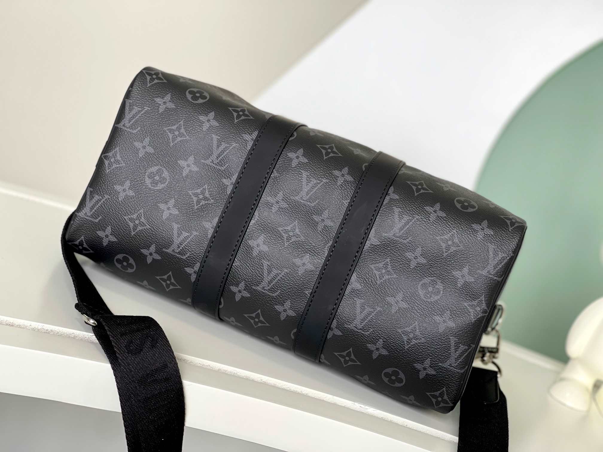 LOUIS VUITTON Keepall Bandoulière 35 Bag  Monogram Eclipse coated canvas