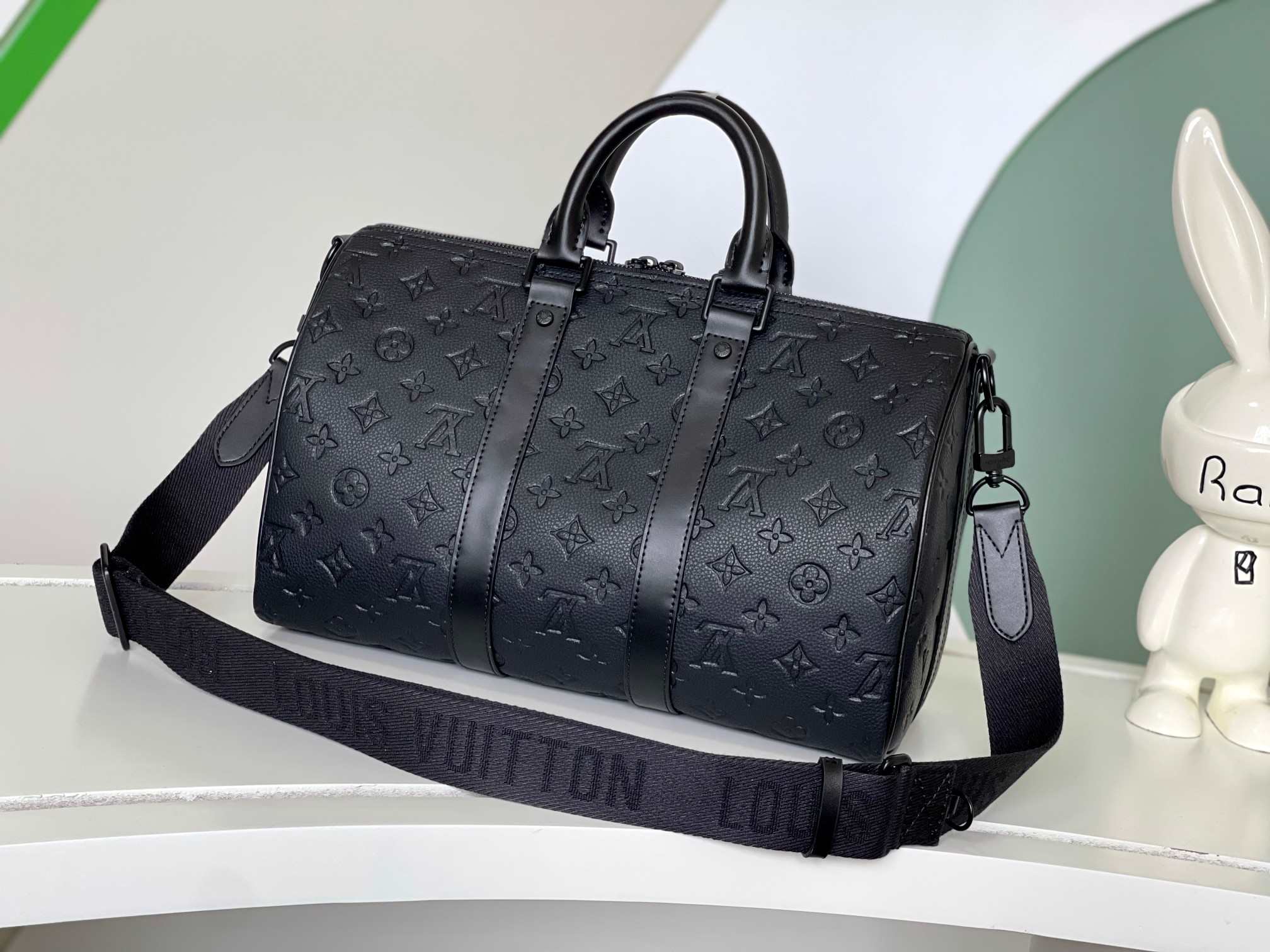 LOUIS VUITTON Keepall Bandoulière 35 Bag  Monogram Eclipse coated canvas