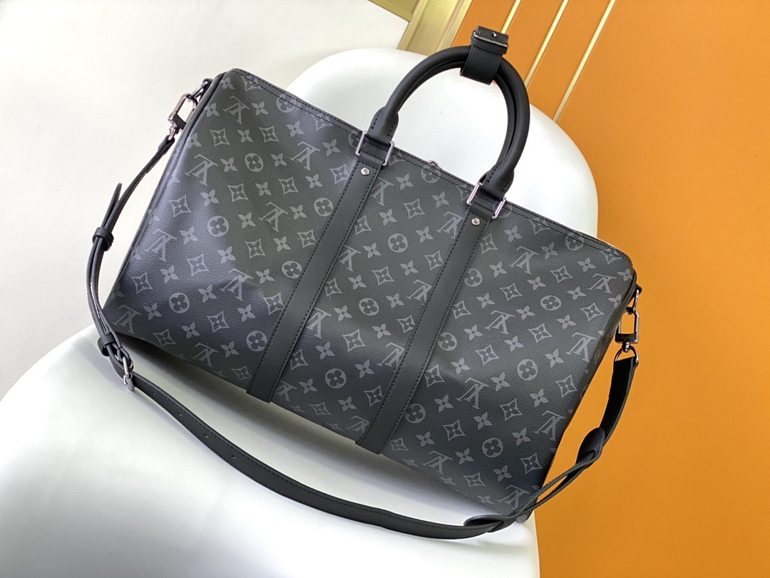 LOUIS VUITTON Keepall Bandoulière 55 Black