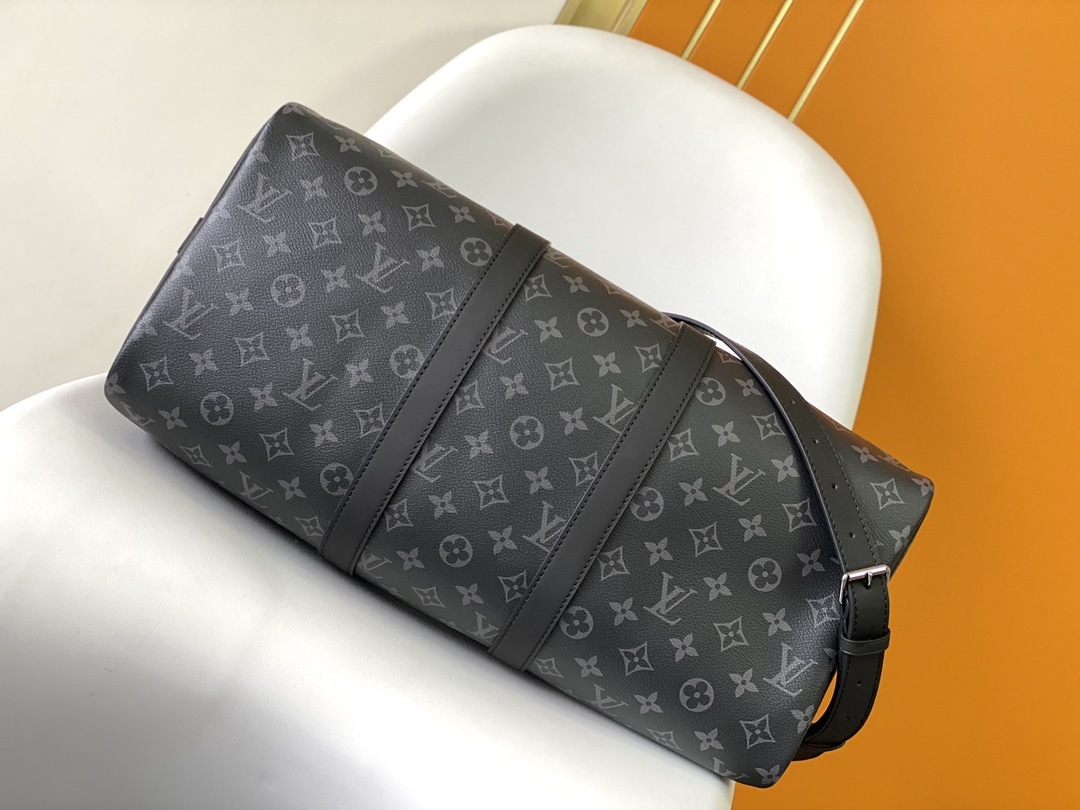 LOUIS VUITTON Keepall Bandoulière 55 Black